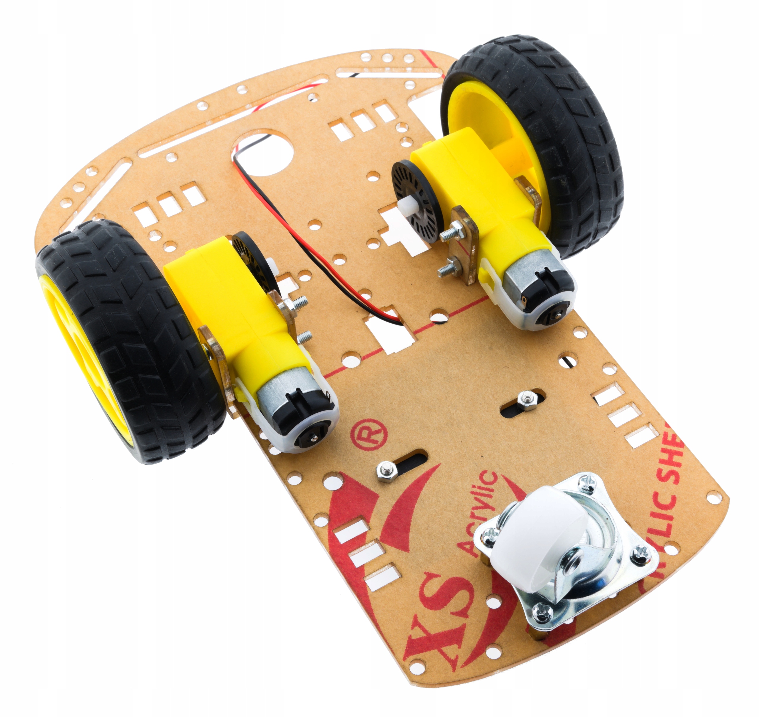 IMZ STEM Lab: Podwozie robota 2WD z enkoderami, silniki TT, koła 65 mm, koszyk 4xAA — zdjęcie produktu