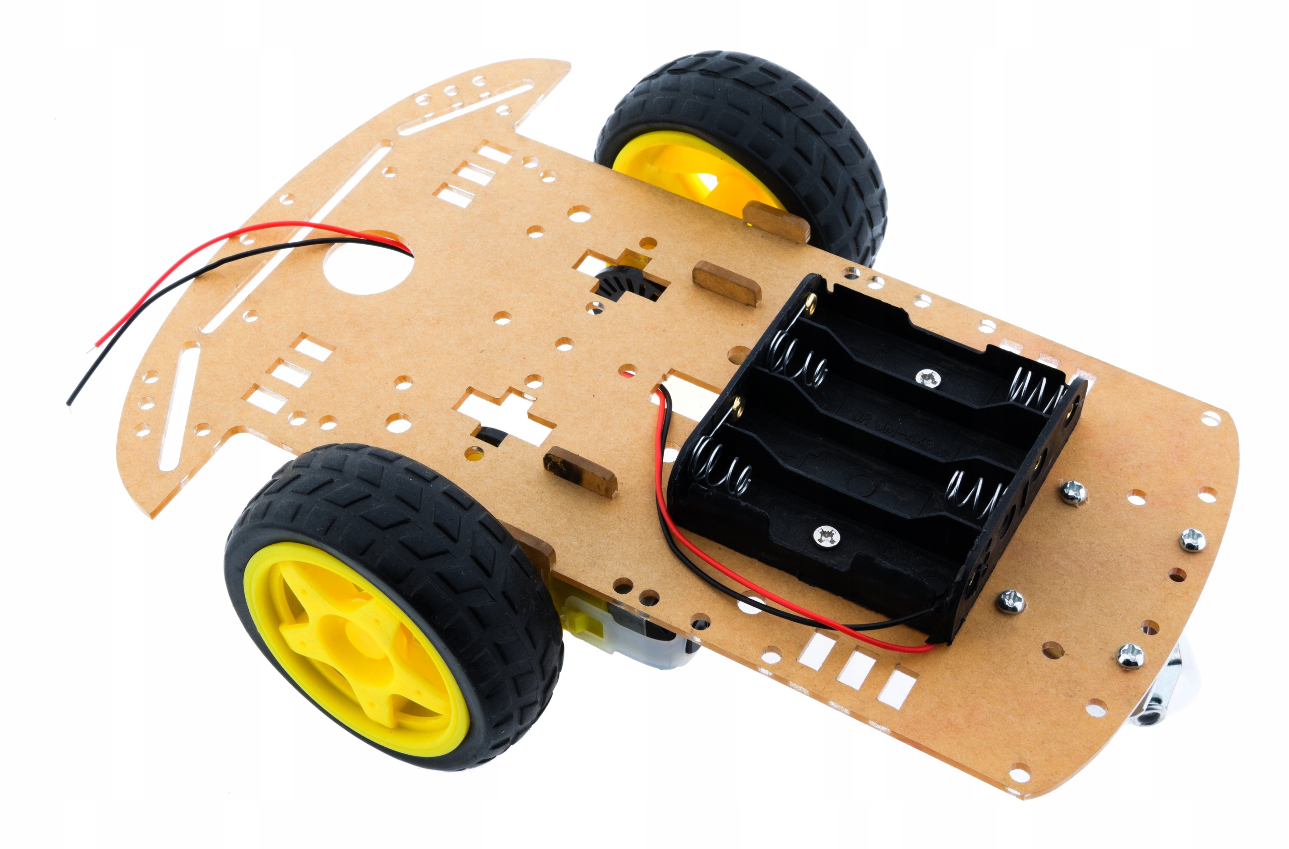 IMZ STEM Lab: Podwozie robota 2WD z enkoderami, silniki TT, koła 65 mm, koszyk 4xAA — zdjęcie produktu