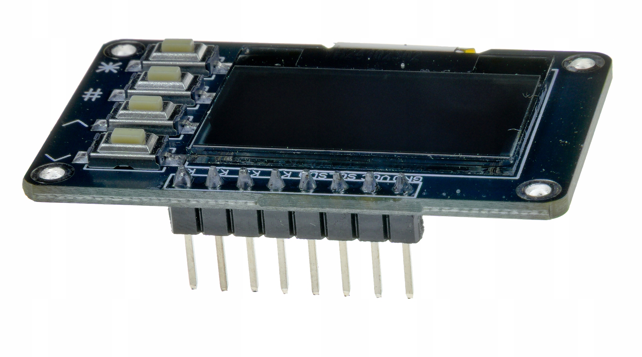 IMZ Wyśietlacz panel OLED 0.96" SSD1306 I2C z 4 przyciskami BLUE — zdjęcie produktu