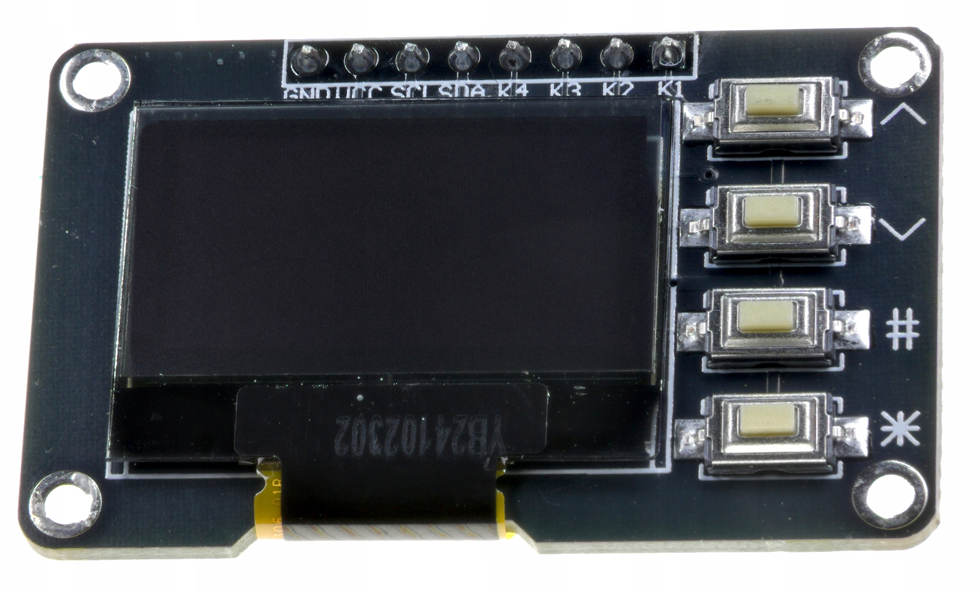 IMZ Wyśietlacz panel OLED 0.96" SSD1306 I2C z 4 przyciskami BLUE — zdjęcie produktu