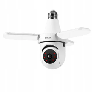FUERS Kamera WiFi żarówka E27 3MP PTZ światło LED detekcja ruchu AJCloud